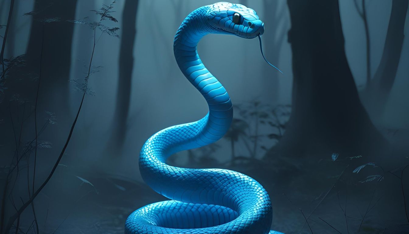 o que significa sonhar com cobra azul